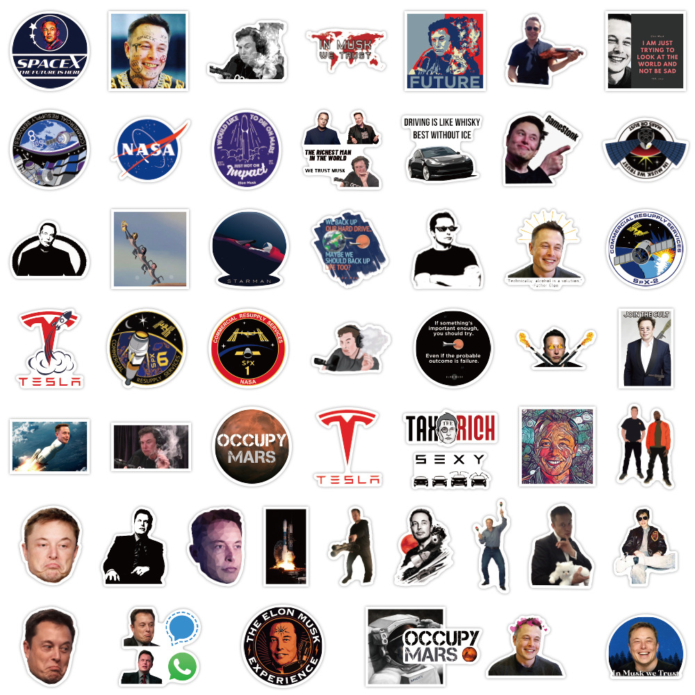 100 Elon Musk Stickers